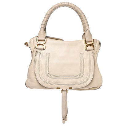 Chloe Calfskin Medium Marcie Satchel Cream 1 of 7