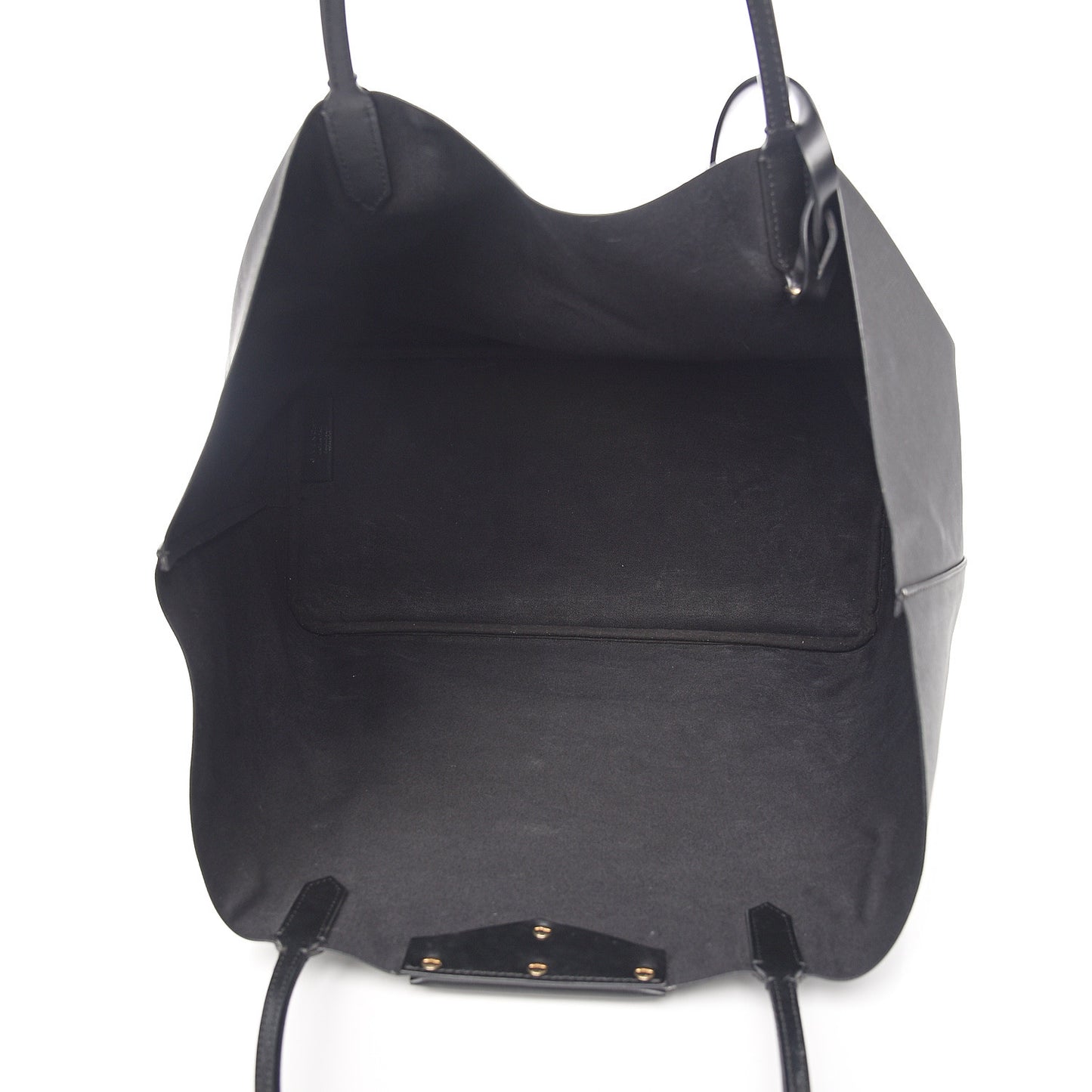 Textured Coated Canvas Bambi Print Large Antigona Tote Black