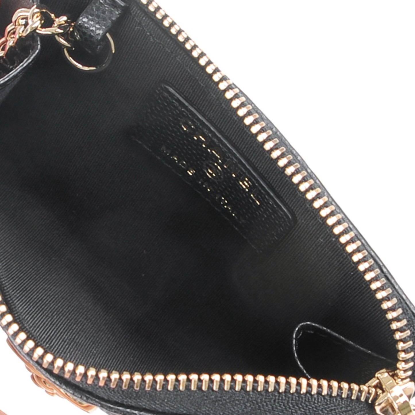 Caviar Camellia Embossed Key Holder Case Black