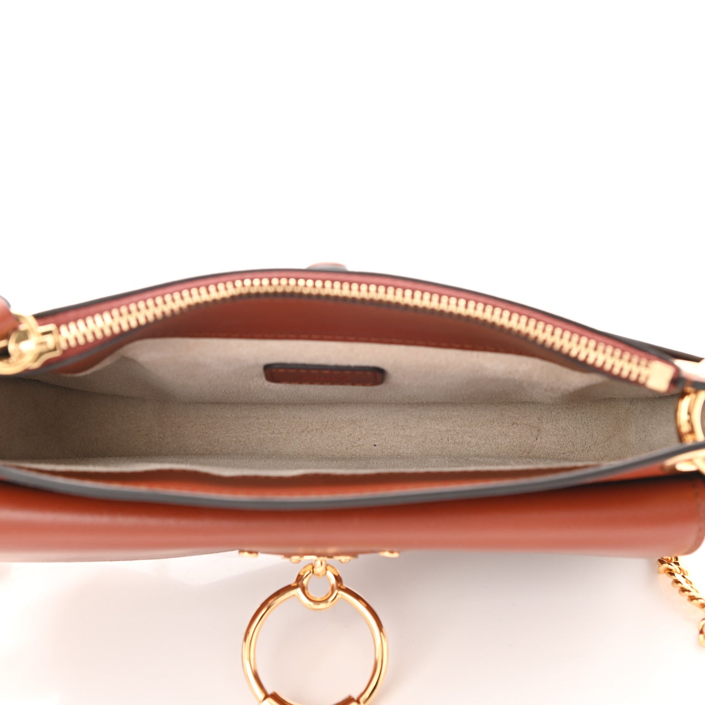 Calfskin Tess Mini Crossbody Bag Sepia Brown