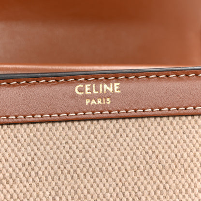 Celine Textile Calfskin Small Triomphe Wallet Natural Tan 6 of 12