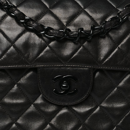 Chanel Lambskin Quilted Jumbo Single Flap So Black 8 of 11
