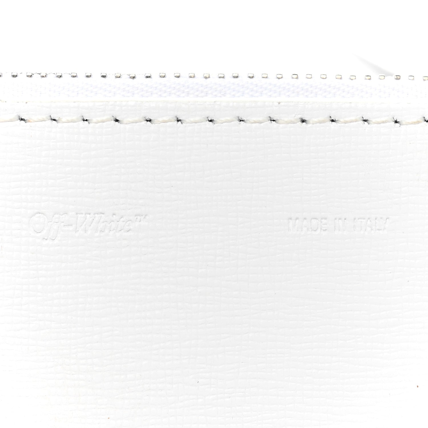 Off-White Calfskin Diag Flap Bag White Black 6 of 15