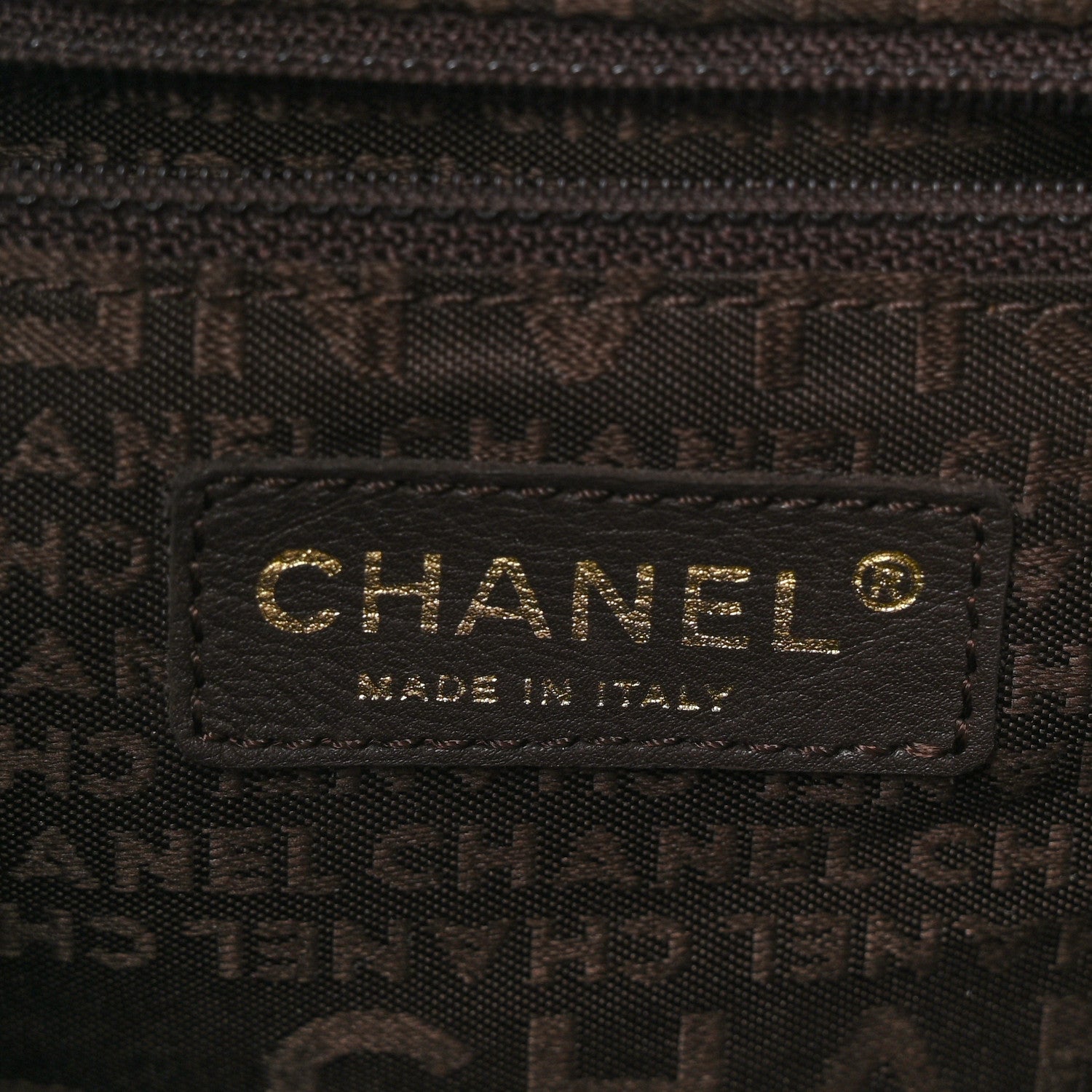 Chanel Caviar CC Stitched Tote Dark Brown 7 of 12