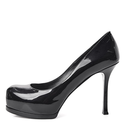 Saint Laurent Patent Tribtoo 80 Platform Pumps 38.5 Black 1 of 10