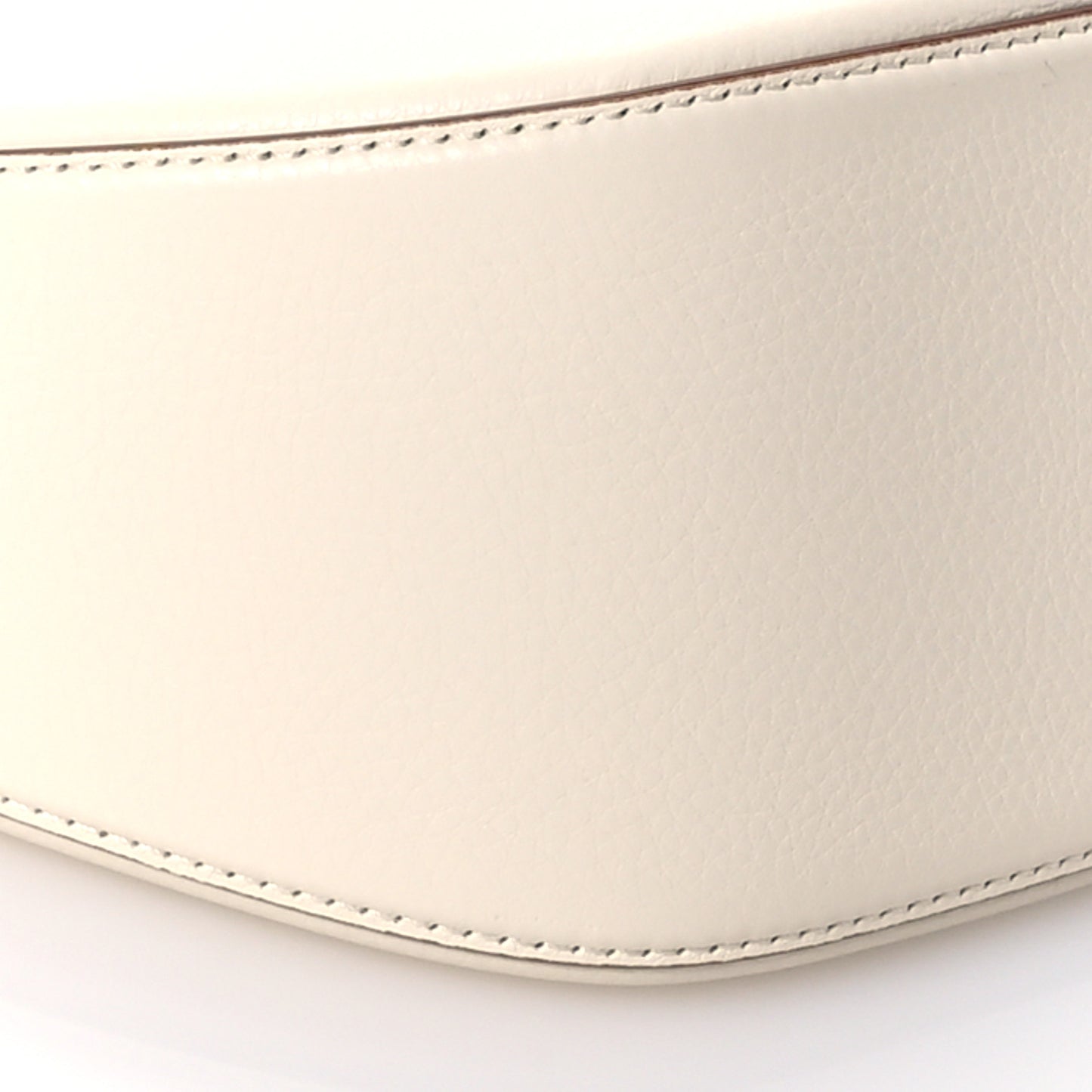 Grainy Calfskin Small Vlogo Moon Hobo Bag Ivory