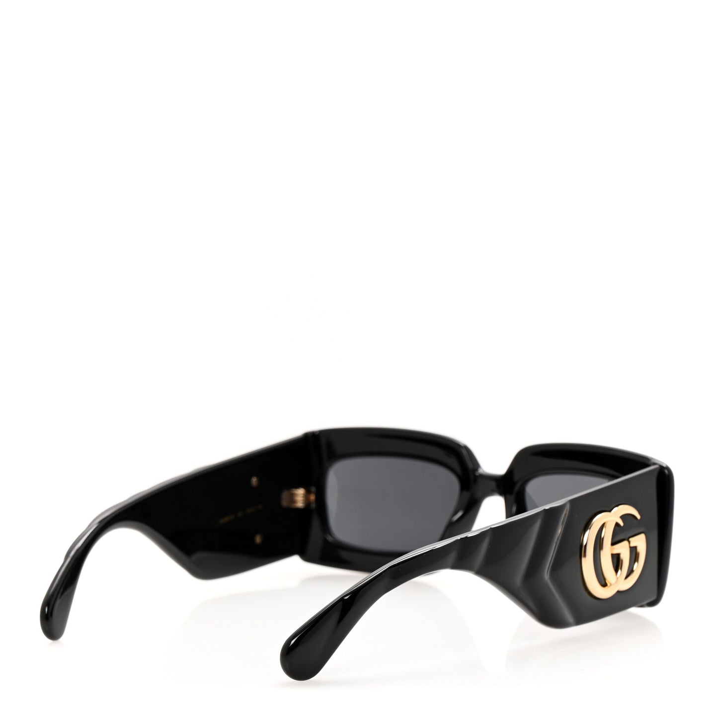 Acetate Rectangular Sunglasses GG0811S Black