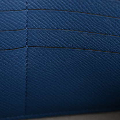 Hermes Epsom Constance Verso Long Wallet Bleu Agate Gris Mouette 9 of 10