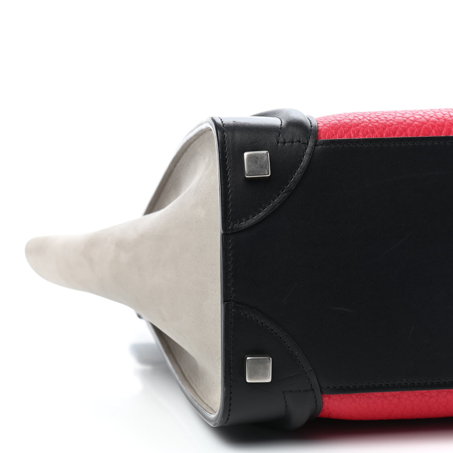 Celine Smooth Drummed Calfskin Micro Tri-Color Luggage Dark Pink 8 of 8