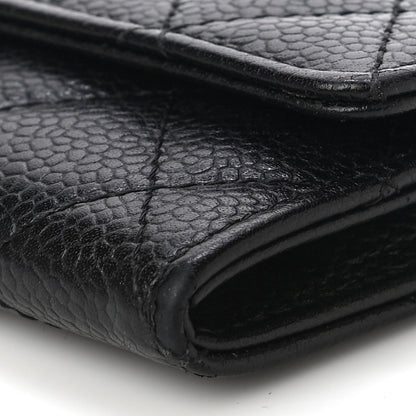 Chanel Caviar Quilted Flap Card Holder Black 19 of 25