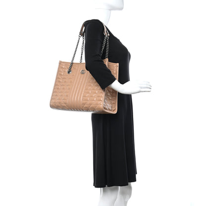 Gucci Calfskin Matelasse Aria Medium GG Marmont Shoulder Tote Camelia 2 of 10