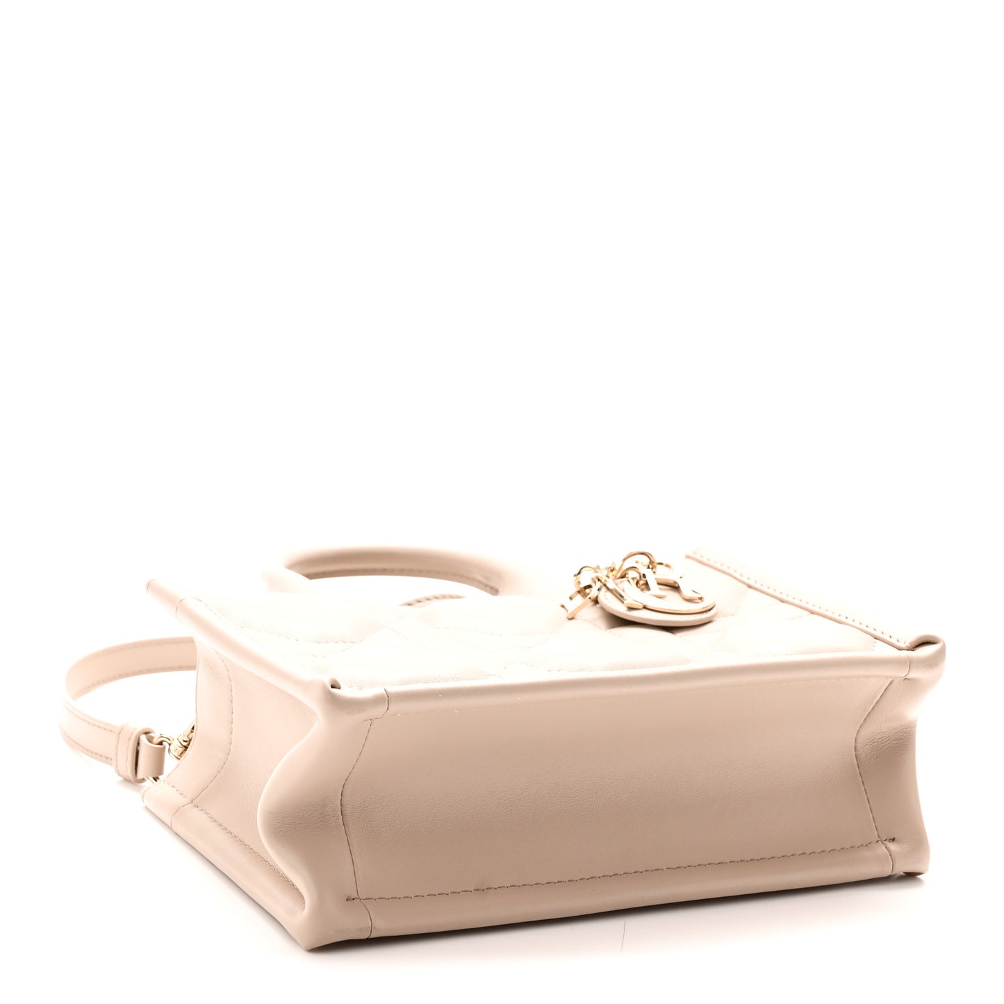 Calfskin Macrocannage Mini Book Tote Trench Beige