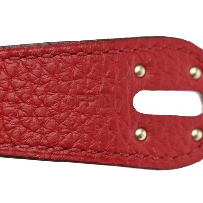 Hermes Taurillon Clemence Lindy 34 Rouge Vif 7 of 10