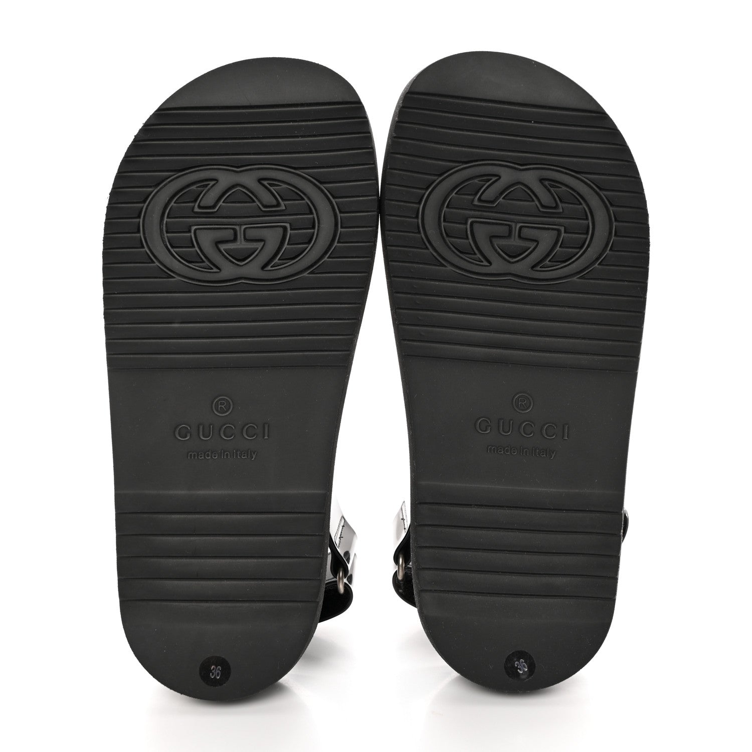 Gucci Rubber Mini Double G Womens Isla Dad Sandals 36 Black 5 of 11