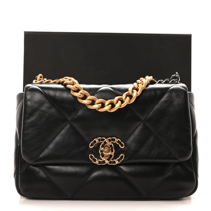 Chanel Lambskin Quilted Medium Chanel 19 Flap Black 11 of 11