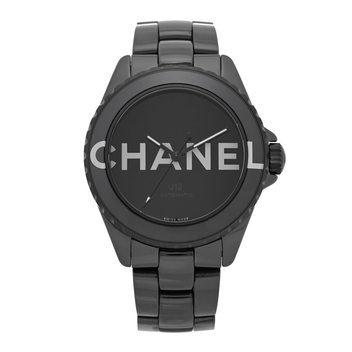 Stainless Steel Ceramic 38mm J12 Wanted de Chanel Automatic Watch Black