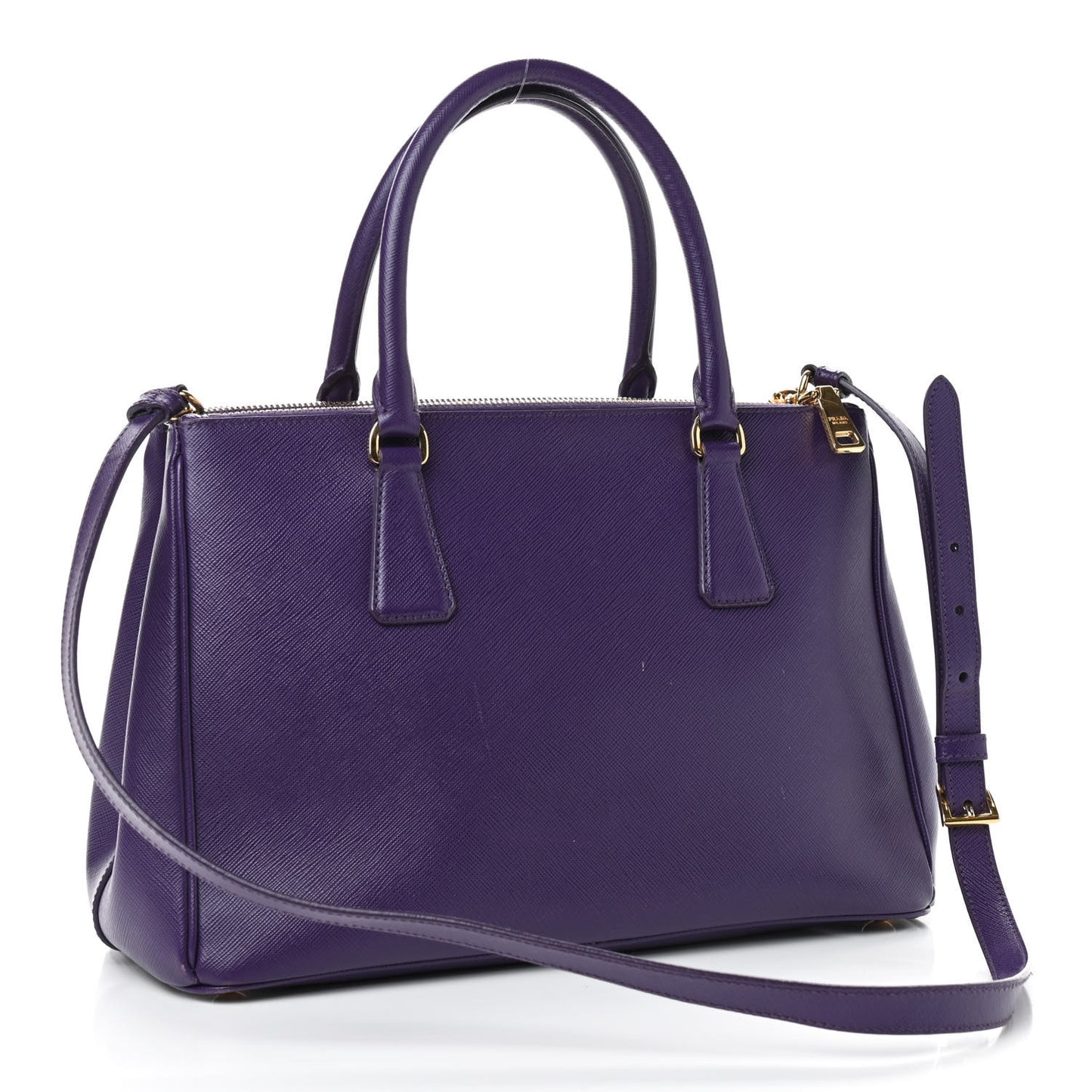 Saffiano Galleria Double Zip Tote Viola