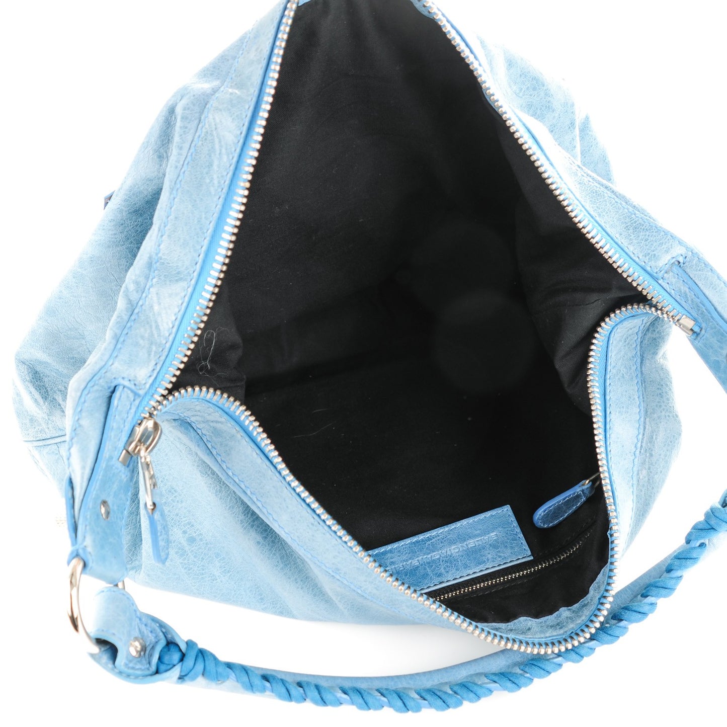 Chevre Giant 21 Silver Hardware Hobo Aquamarine