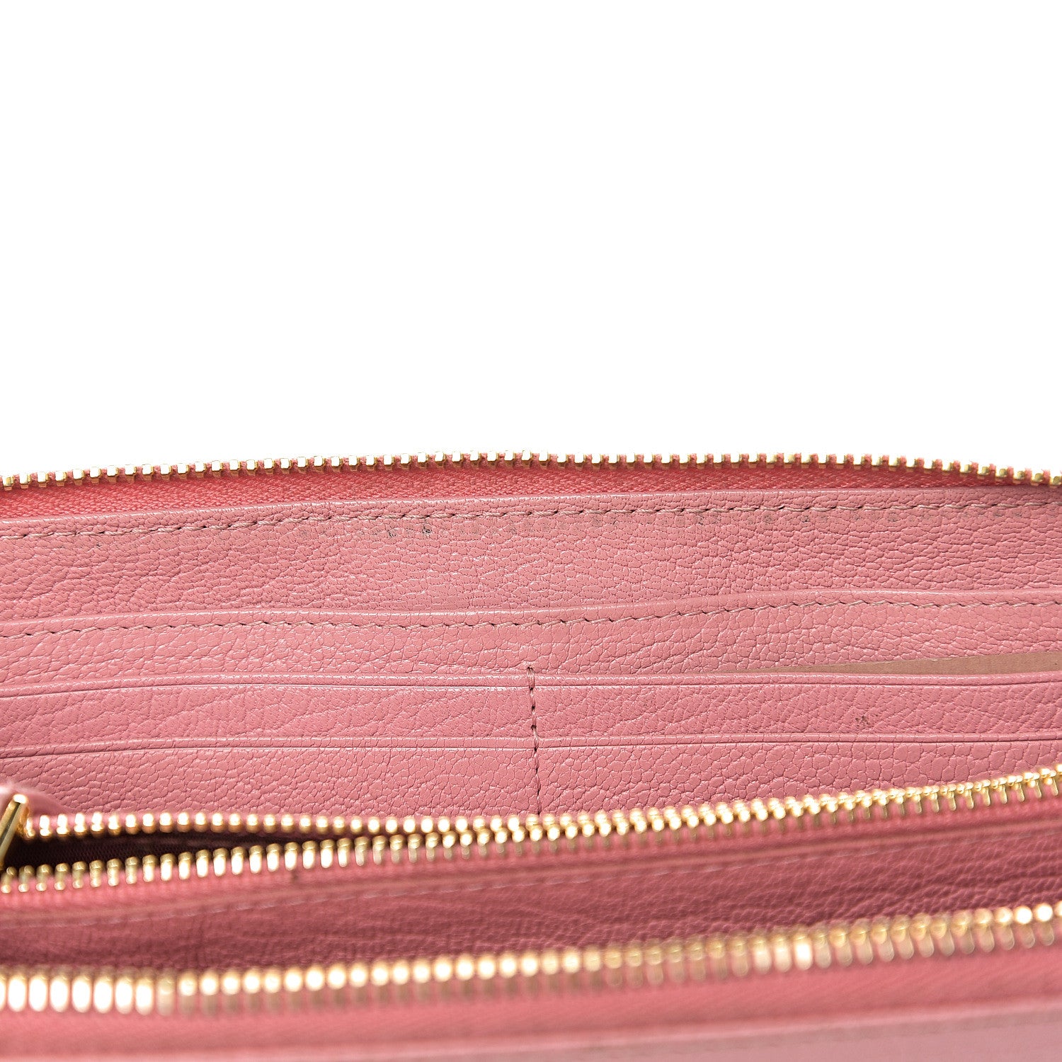 Miu Miu Goatskin Madras Zip Around Wallet Rosa 6 of 10