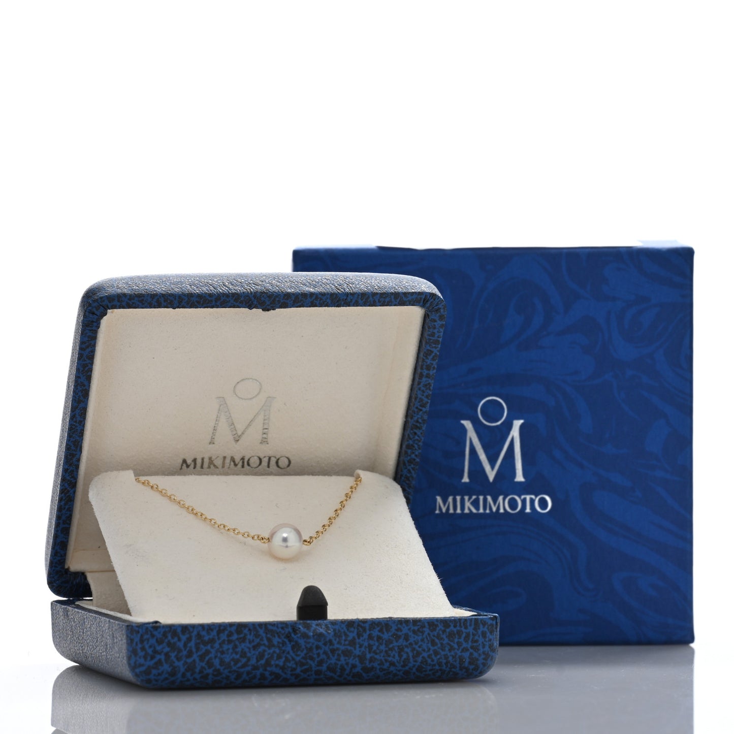 18K Yellow Gold Akoya Pearl 7-7.5mm Single Pendant Necklace