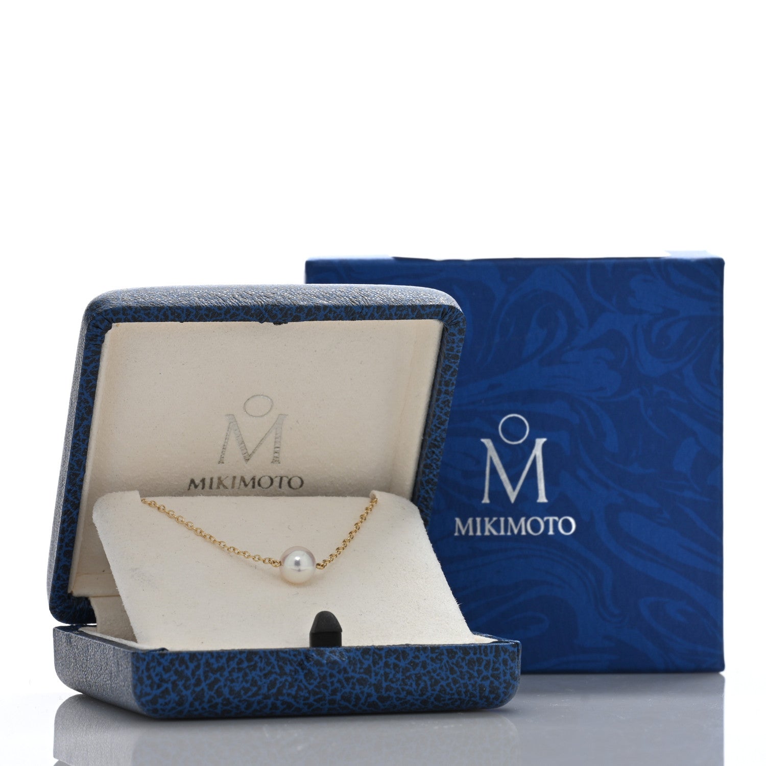 Mikimoto 18K Yellow Gold Akoya Pearl 7-7.5mm Single Pendant Necklace 5 of 5