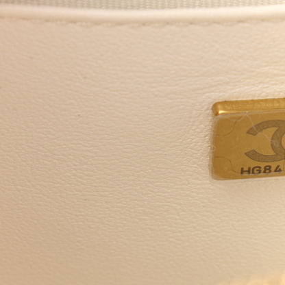 Chanel Lambskin Quilted CC In Love Heart Bag White 7 of 10