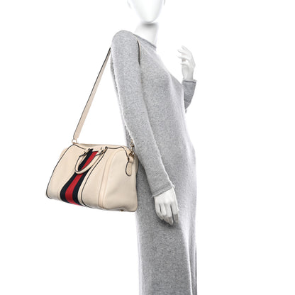 Gucci Calfskin Vintage Web Medium Boston White 2 of 14