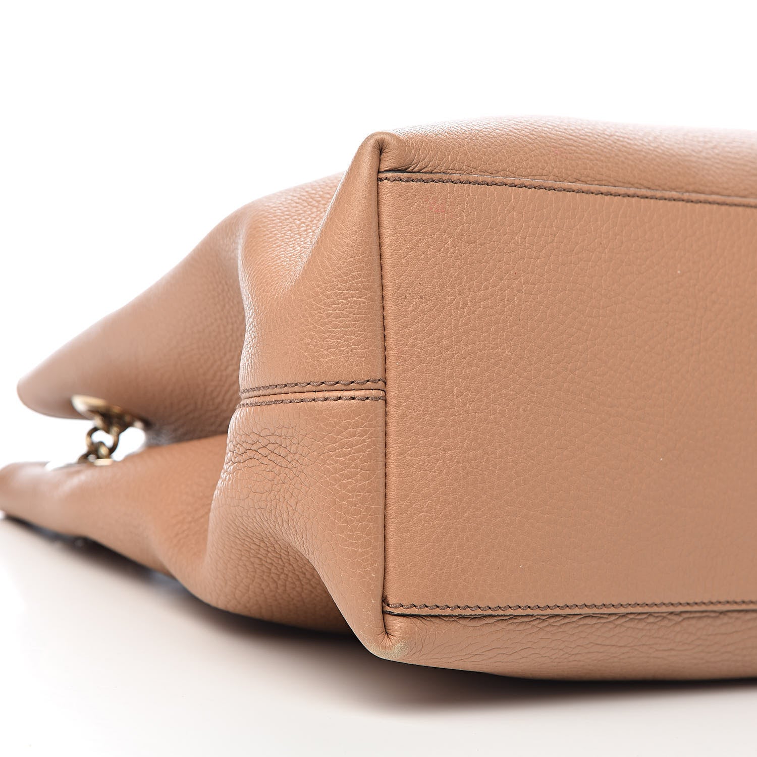 Gucci Pebbled Calfskin Medium Soho Chain Shoulder Bag Rose Beige 11 of 20
