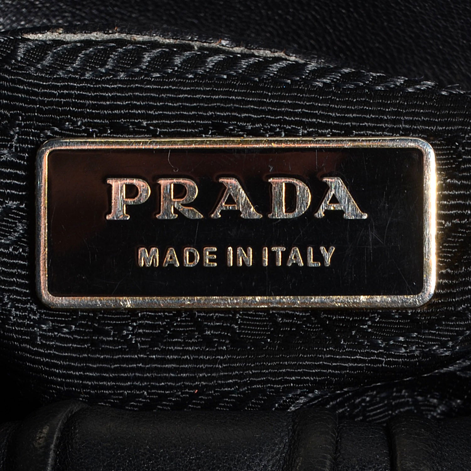 Prada Nappa Leather Gaufre Shopping Satchel Black 6 of 8