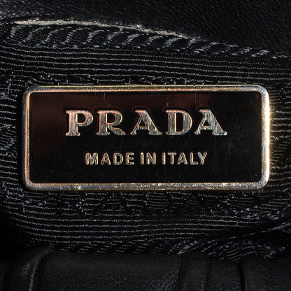Prada Nappa Leather Gaufre Shopping Satchel Black 6 of 8