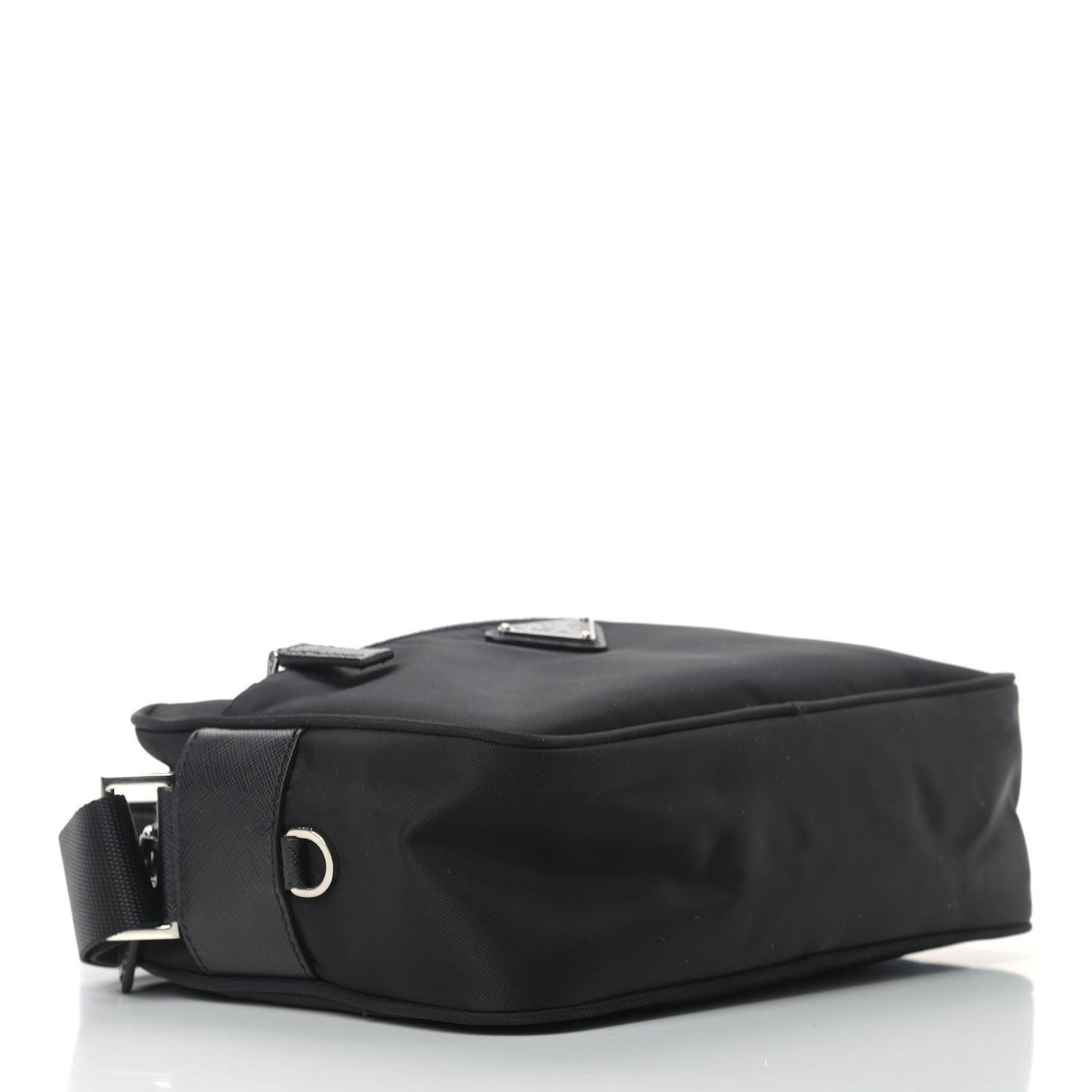 Nylon Tessuto Messenger Bag Black