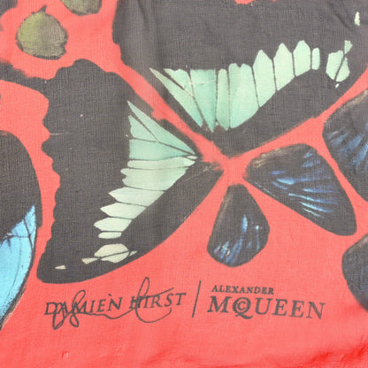Alexander McQueen x Damien Hirst Silk Chiffon Psalms 113 Scarf Red Multicolor 2 of 3