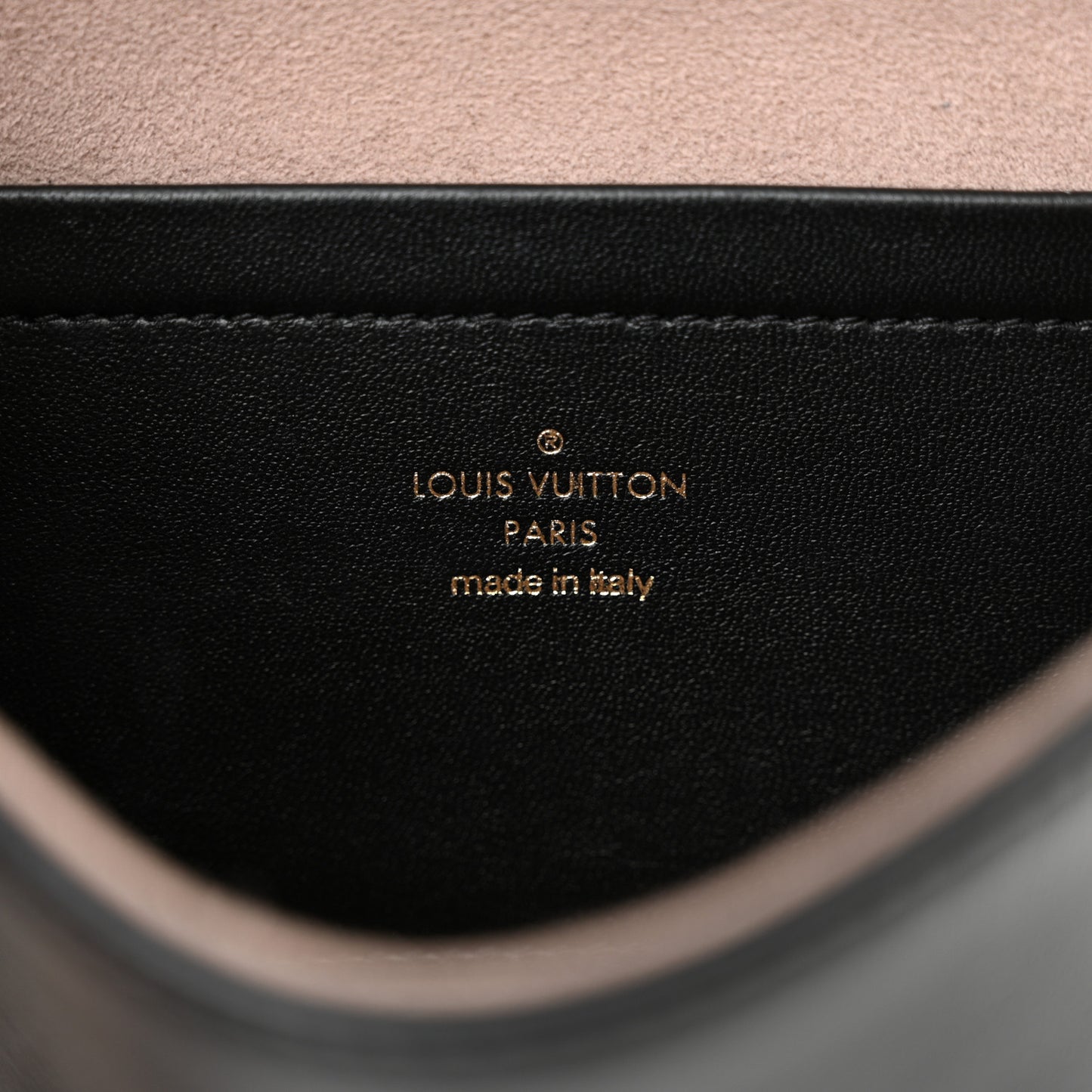 Lambskin Embossed Monogram Pochette Coussin Black