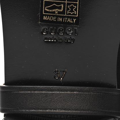 Gucci Calfskin Zelda Harness Riding Boots 37 Black Amber 7 of 9