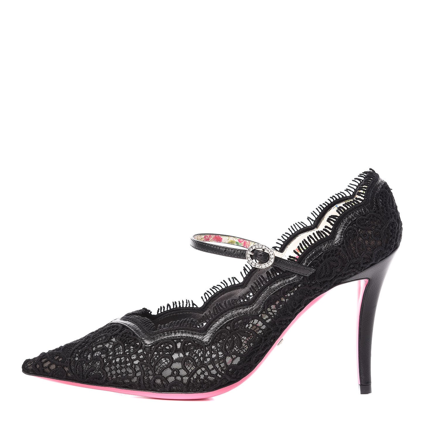 Lace Pizzo Venice Pumps 37.5 Black