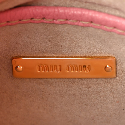 Miu Miu Goatskin Madras Shoulder Bag Rosa 6 of 11