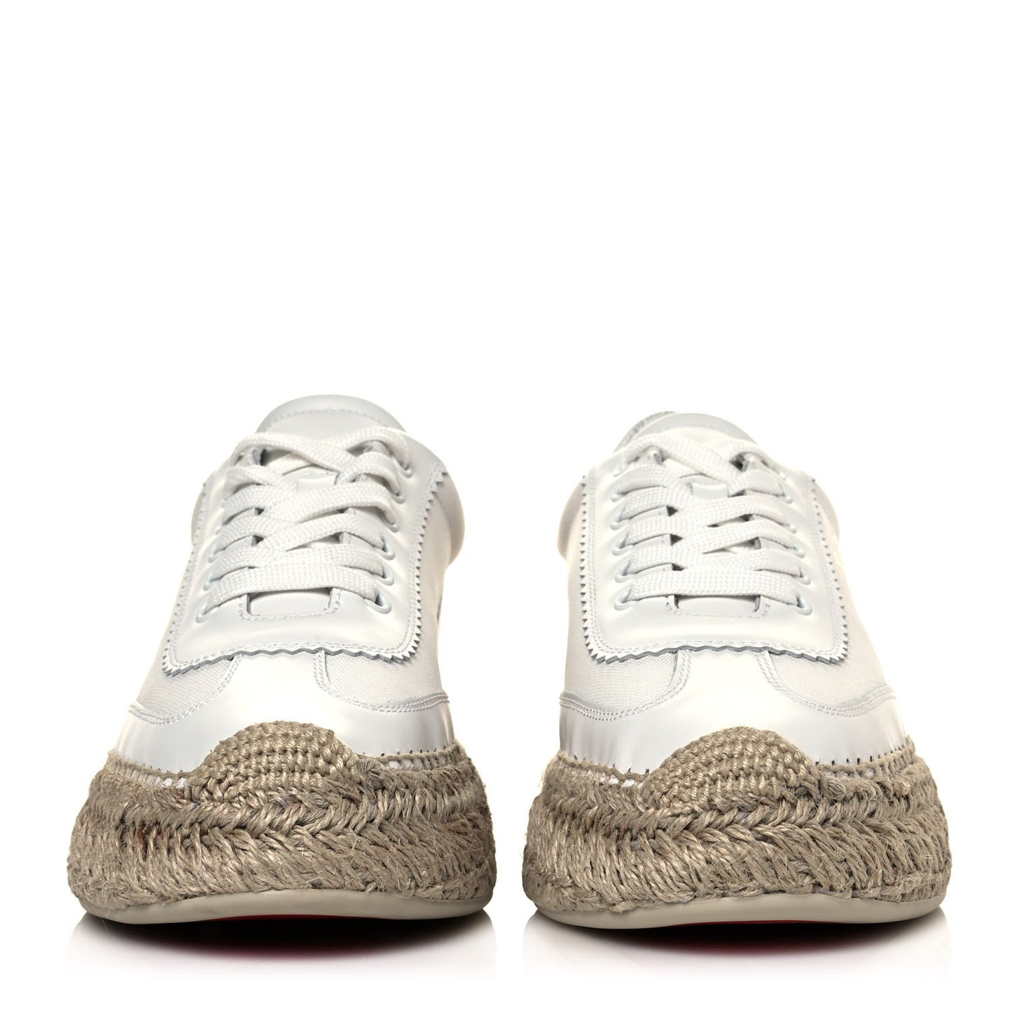 Toile Calfskin Espasneak Flat Sneaker 40 Ivory