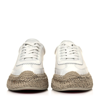 Christian Louboutin Toile Calfskin Espasneak Flat Sneaker 40 Ivory 2 of 8