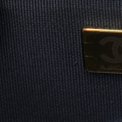 Chanel Denim Printed Wallet On Chain WOC Dark Blue 8 of 11