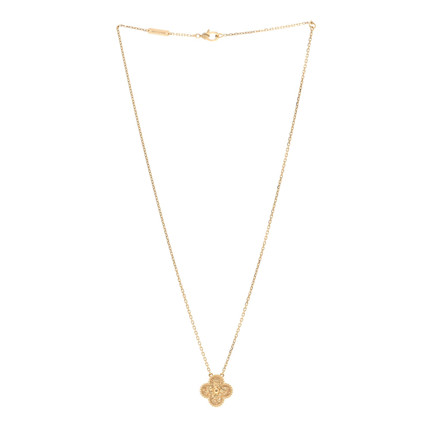 Van Cleef & Arpels VAN CLEEF & ARPELS 18K Yellow Gold Vintage Alhambra Pendant Necklace 3 of 6