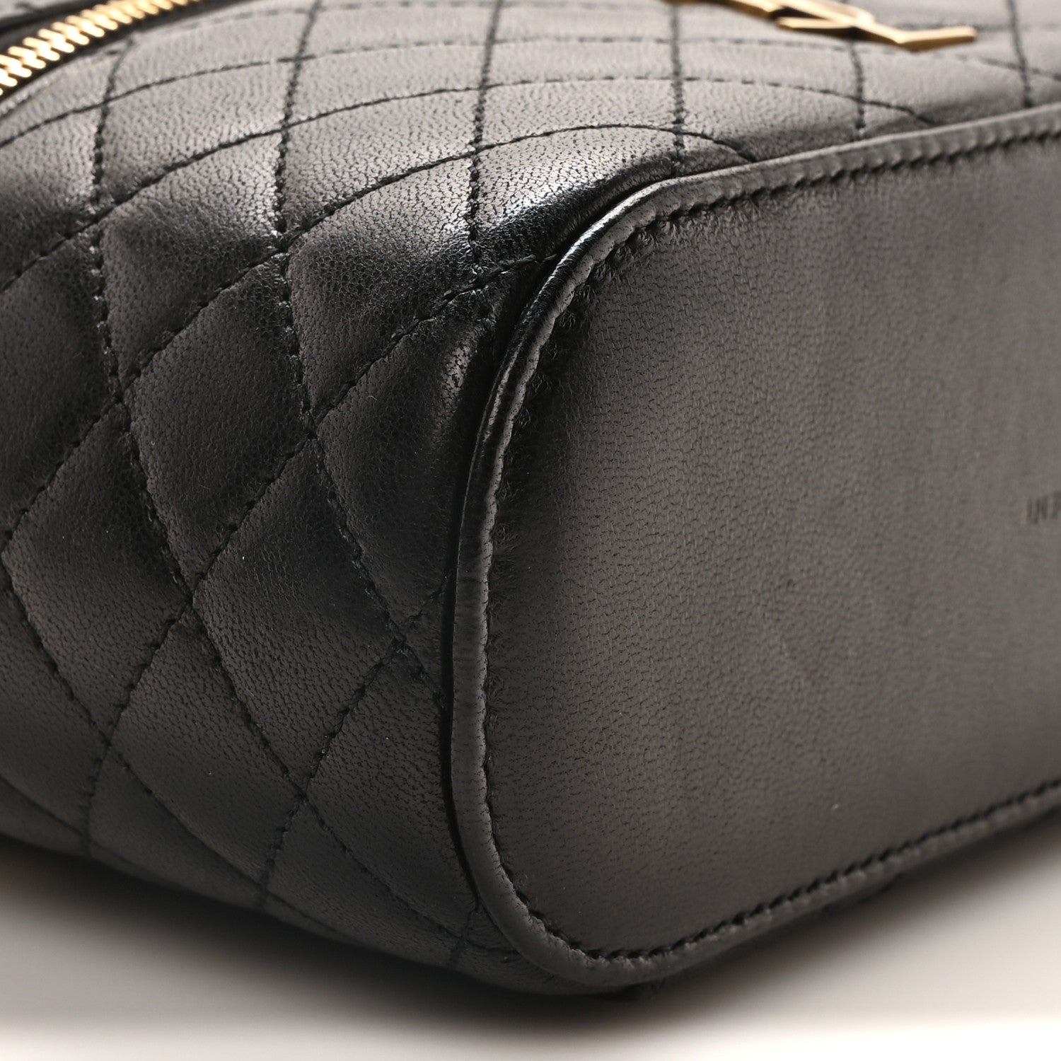 Saint Laurent Lambskin Quilted Mini Gaby Vanity Case Black 8 of 9