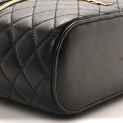 Saint Laurent Lambskin Quilted Mini Gaby Vanity Case Black 8 of 9