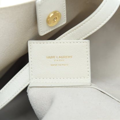 Saint Laurent Calfskin Large Shopping Tote Porcellana 7 of 13