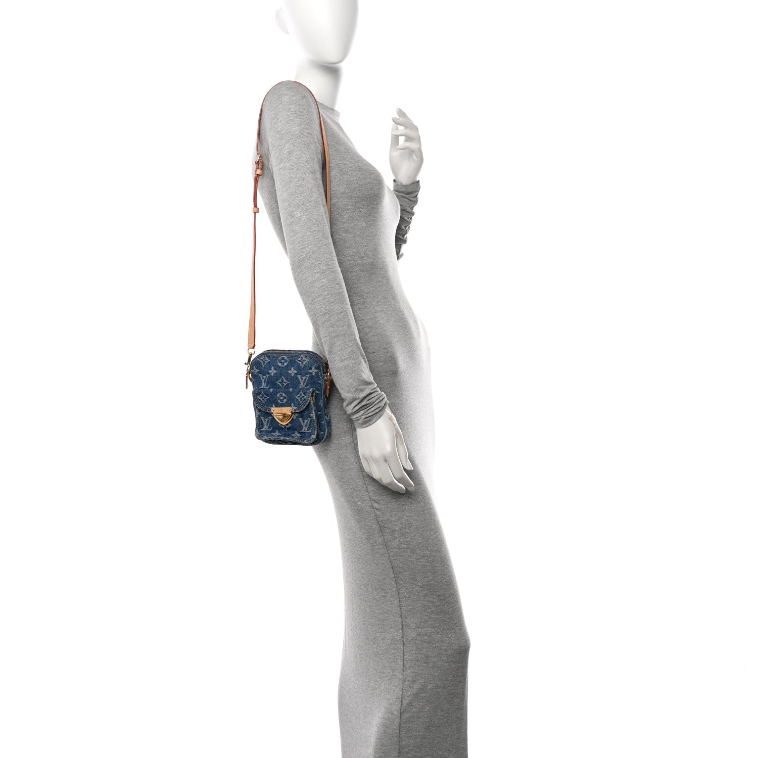 Louis Vuitton Denim Fairfax Pochette Blue 2 of 9