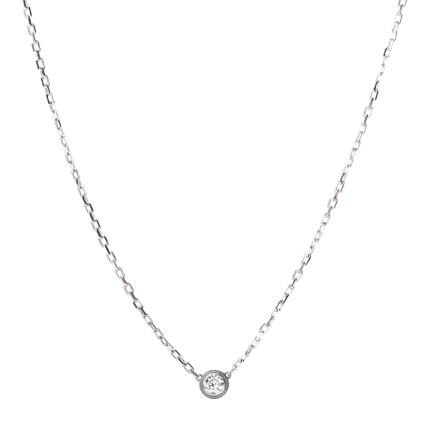 18K White Gold Diamond SM D'Amour Pendant Necklace