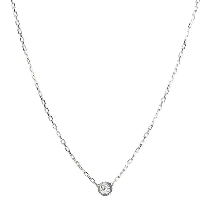 Cartier 18K White Gold Diamond SM D'Amour Pendant Necklace 1 of 5