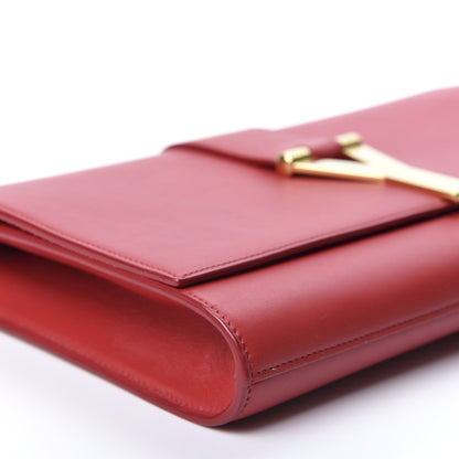 Saint Laurent Calfskin Classic Y Ligne Clutch Red 5 of 9