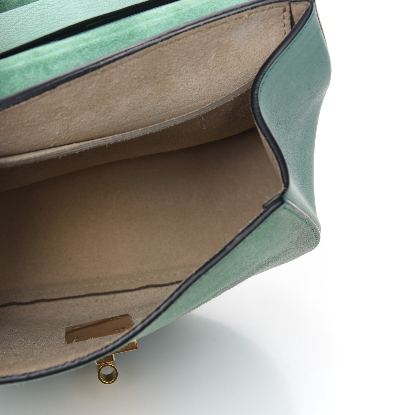 Suede Smooth Calfskin Mini Drew Shoulder Bag Happy Green