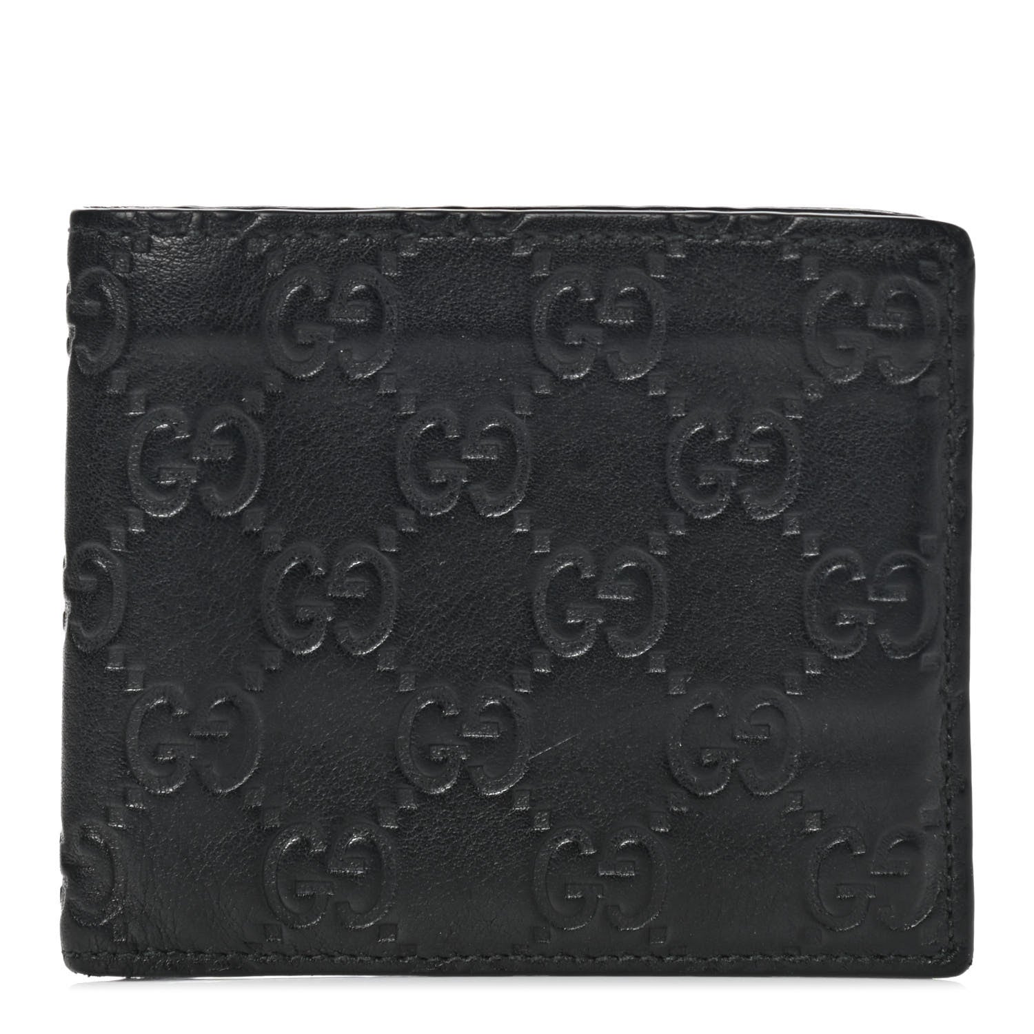 Gucci Guccissima Bi-Fold Wallet Black 1 of 12