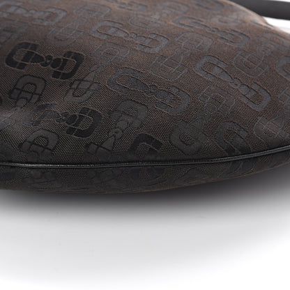Gucci Canvas Horsebit Glam Hobo Dark Brown 8 of 8